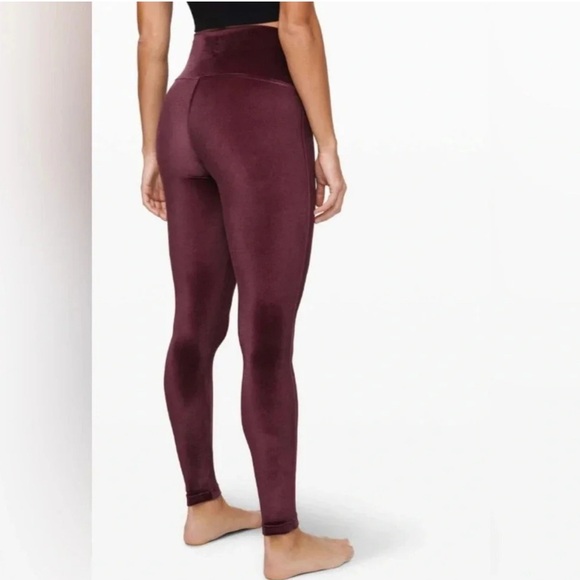 Lululemon Wunder Lounge High-Rise Tight 28" Velvet Garnet Size 6 Burgundy Yoga - Picture 5 of 13